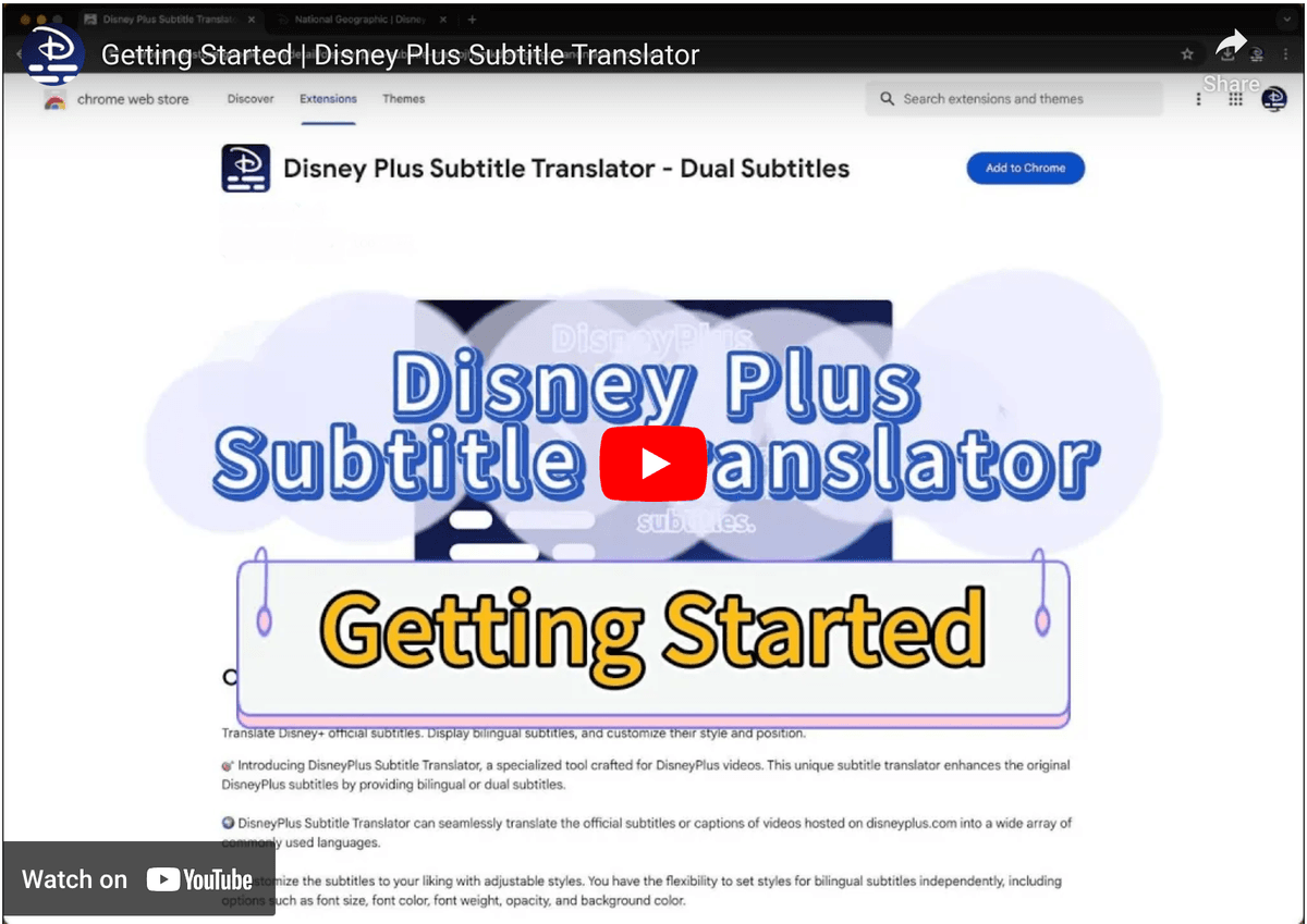 disney+ subtitle translator main image